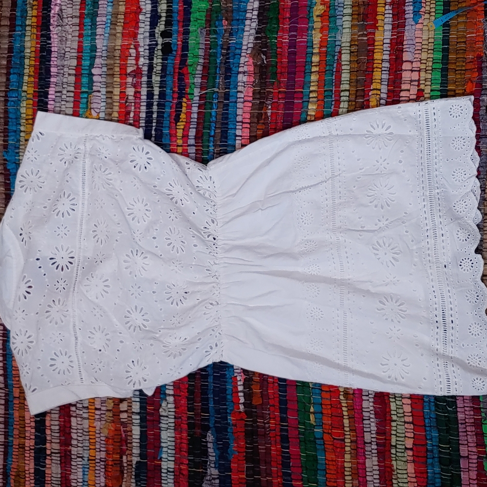 Veronica Beard White Eyelet Button-Down Mini Dress - Picture 10 of 15